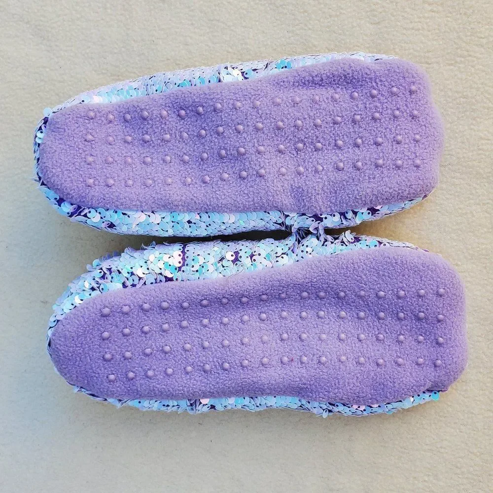 Unicorn color sequin slipper socks